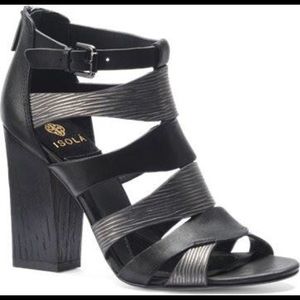 Isola Women's Black Strappy Heels